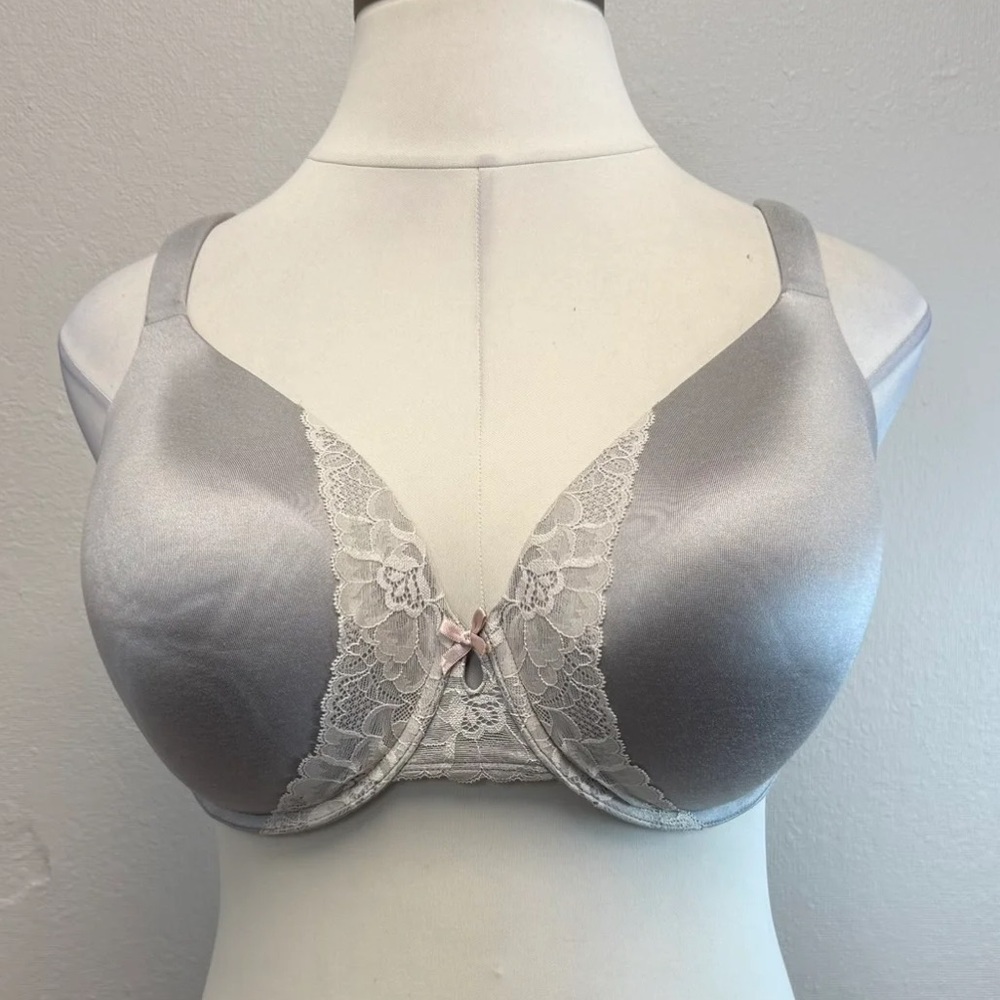 Cacique Grey Lightly Lined Full Coverage Bra - Size 40F